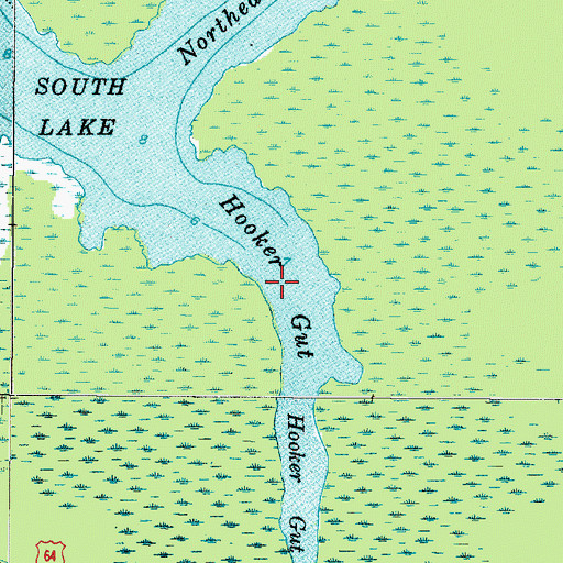 Topographic Map of Hooker Gut, NC