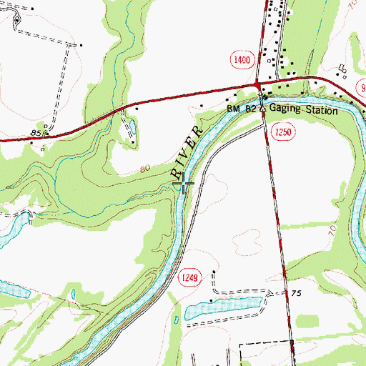 Topographic Map of Hornbeam Branch, NC