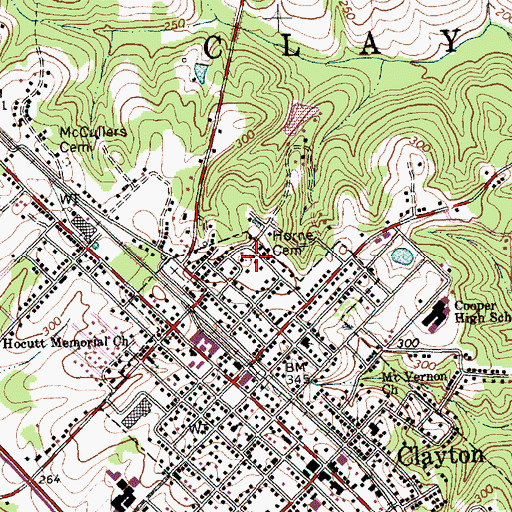 Topographic Map of Horne Cemetery, NC