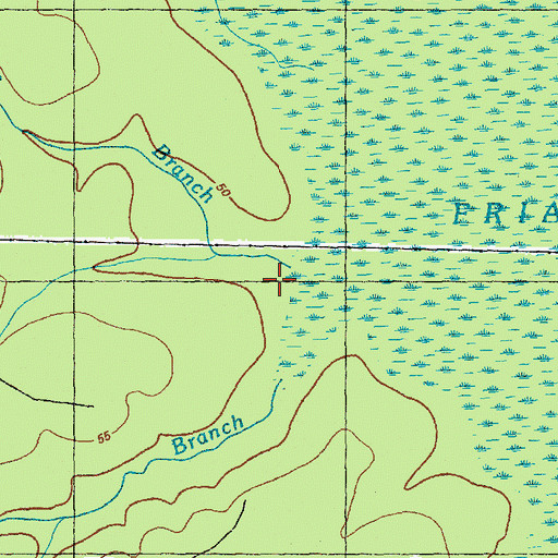 Topographic Map of Horse Branch, NC