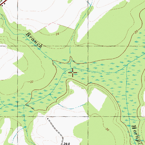 Topographic Map of Horse Branch, NC