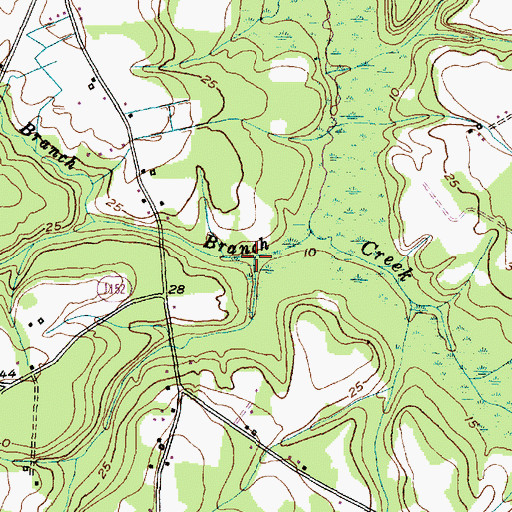 Topographic Map of Horse Branch, NC