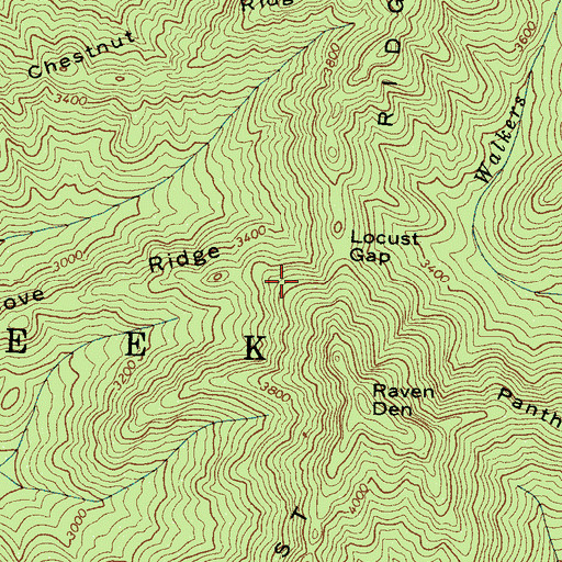 Topographic Map of Horse Cove Ridge, NC