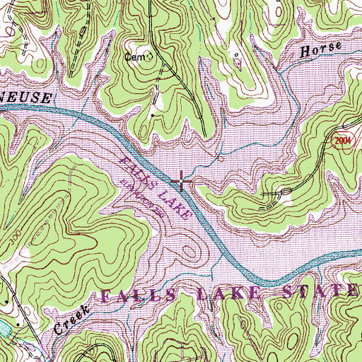 Topographic Map of Horse Creek, NC