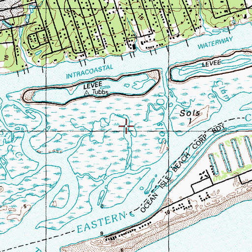 Topographic Map of Horse Ford Creek, NC