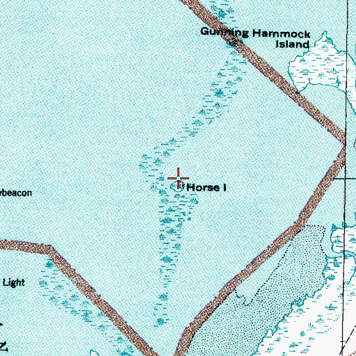 Topographic Map of Horse Island, NC