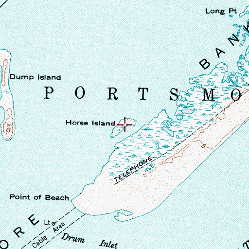 Topographic Map of Horse Island, NC