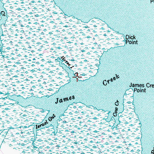 Topographic Map of Horse Island Creek, NC