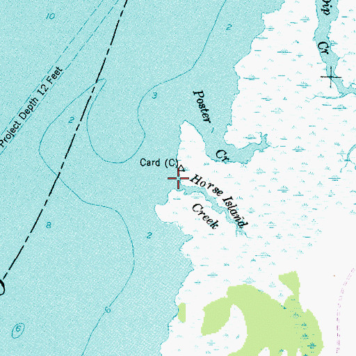 Topographic Map of Horse Island Creek, NC
