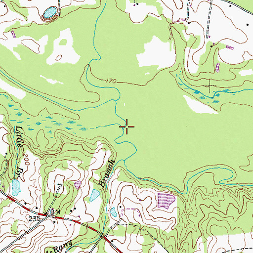 Topographic Map of Horse Pen Branch, NC
