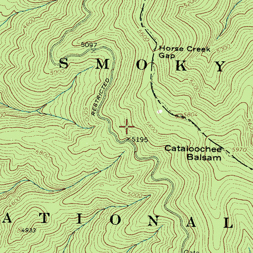 Topographic Map of Horse Ridge, NC