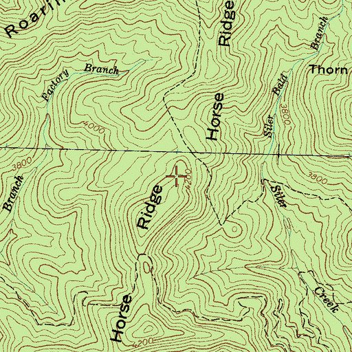 Topographic Map of Horse Ridge, NC
