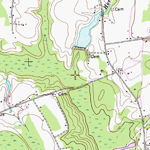 Topographic Map of Horsepen Branch, NC