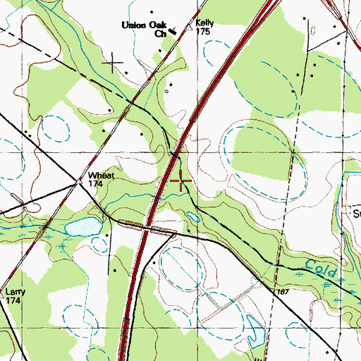 Topographic Map of Horsepen Branch, NC