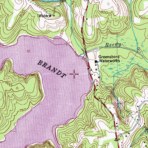 Topographic Map of Horsepen Creek, NC