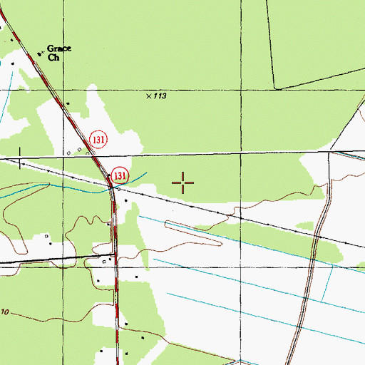 Topographic Map of Horsepen Swamp, NC