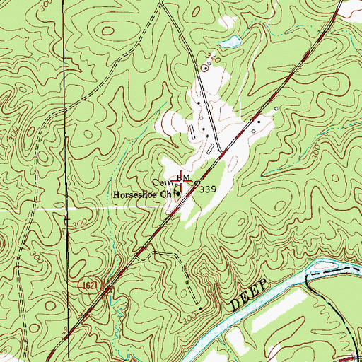 Topographic Map of Horseshoe Church, NC