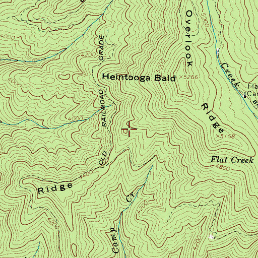 Topographic Map of Horsetrough Ridge, NC