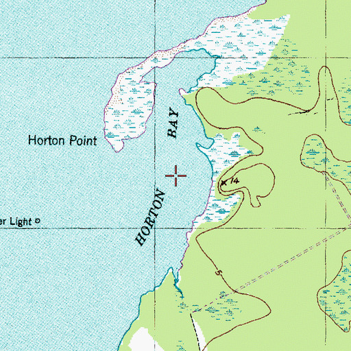 Topographic Map of Horton Bay, NC