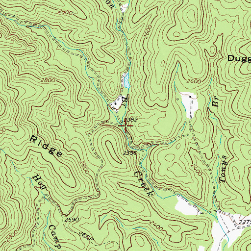 Topographic Map of Horton Branch, NC