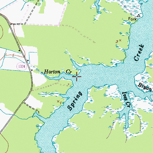 Topographic Map of Horton Creek, NC