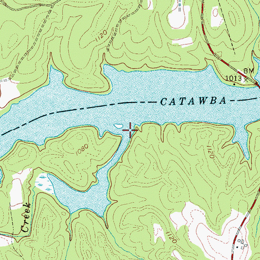 Topographic Map of Hoyle Creek, NC