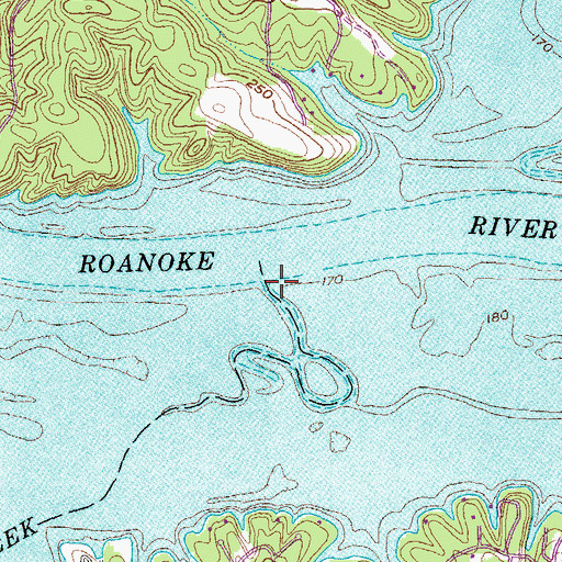 Topographic Map of Hubquarter Creek, NC