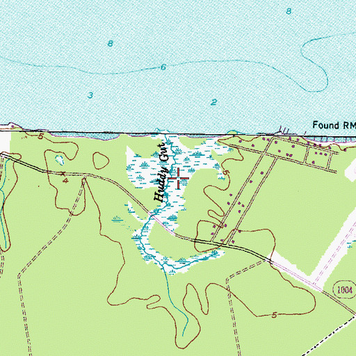 Topographic Map of Huddy Gut, NC