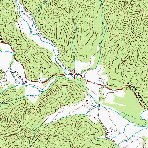 Topographic Map of Huffman Branch, NC