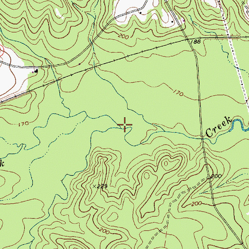 Topographic Map of Hughes Creek, NC