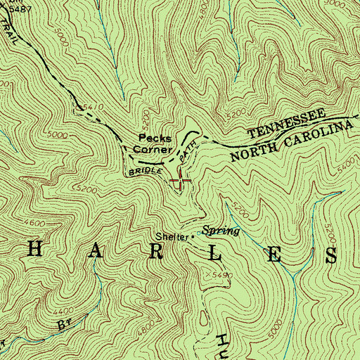 Topographic Map of Hughes Ridge, NC