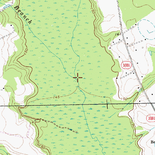 Topographic Map of Humphrey Branch, NC