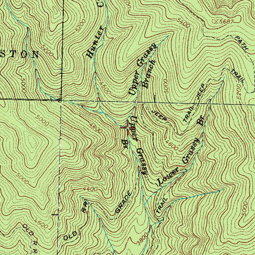 Topographic Map of Hunter Creek, NC