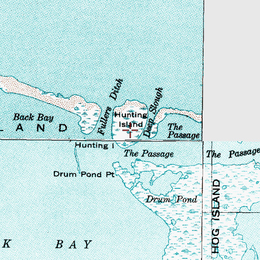 Topographic Map of Hunting Island, NC
