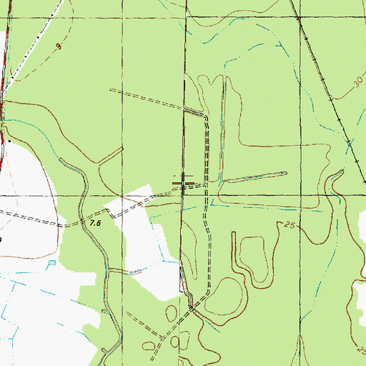 Topographic Map of Hunting Run, NC