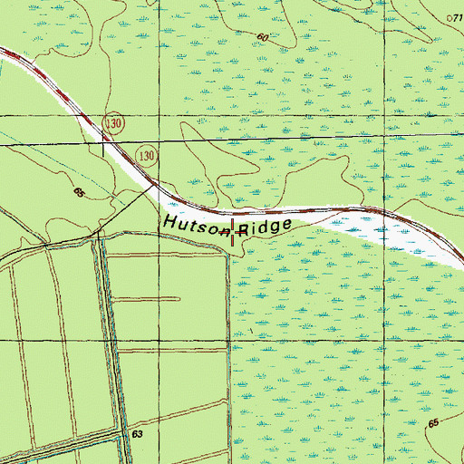 Topographic Map of Hutson Ridge, NC