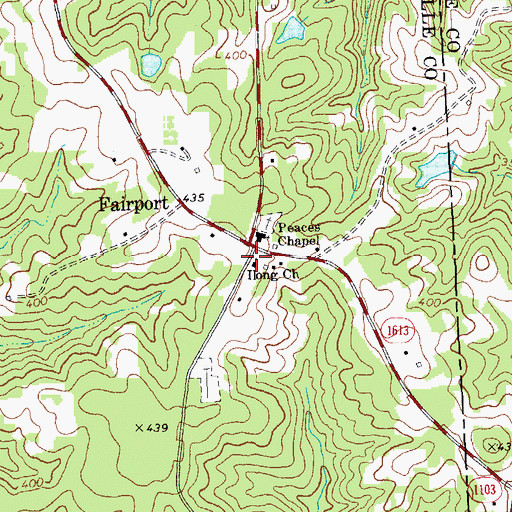 Topographic Map of Ilong Church, NC