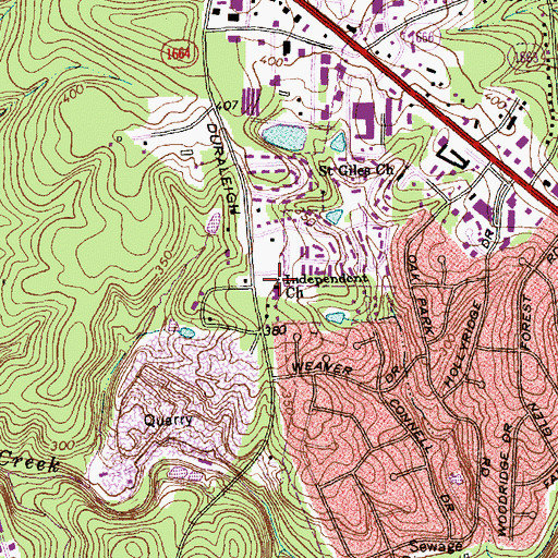 Topographic Map of Independent Church, NC