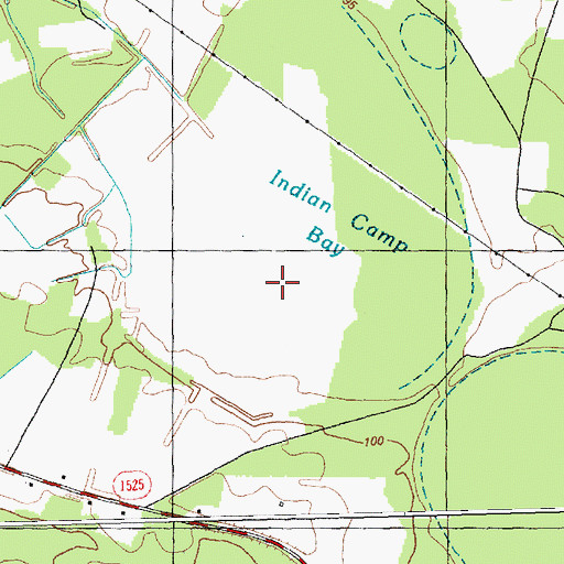 Topographic Map of Indian Camp Bay, NC