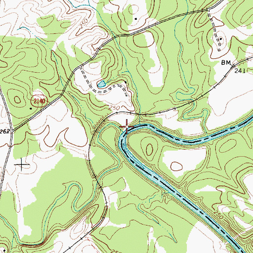 Topographic Map of Indian Creek, NC