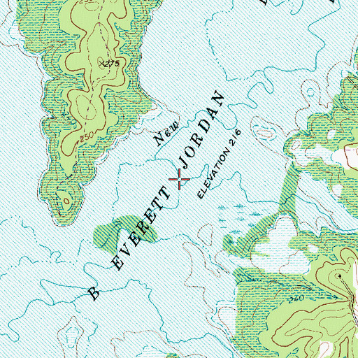 Topographic Map of Indian Creek, NC