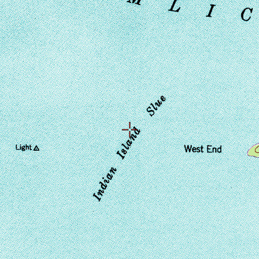 Topographic Map of Indian Island Slue, NC