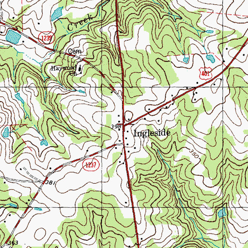 Topographic Map of Ingleside, NC