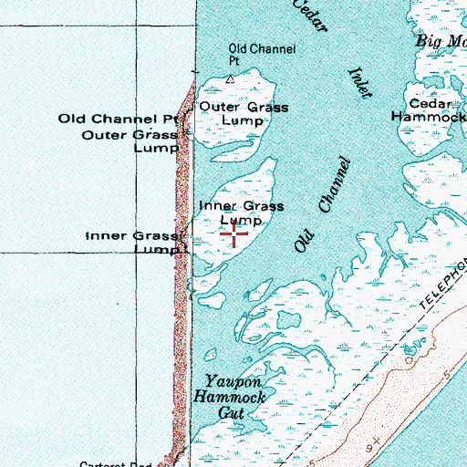Topographic Map of Inner Grass Lump, NC