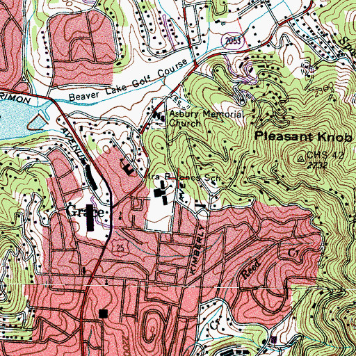 Topographic Map of Ira B Jones School, NC