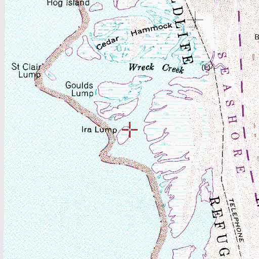 Topographic Map of Ira Lump, NC