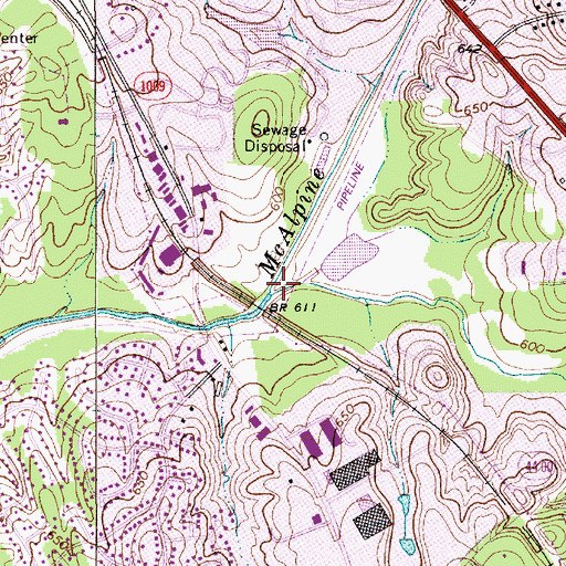 Topographic Map of Irvins Creek, NC