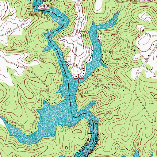 Topographic Map of Isaac Creek, NC