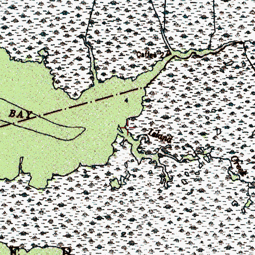 Topographic Map of Island Creek, NC