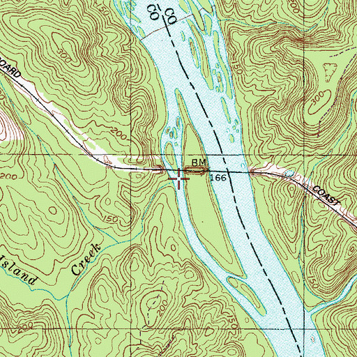 Topographic Map of Island Creek, NC